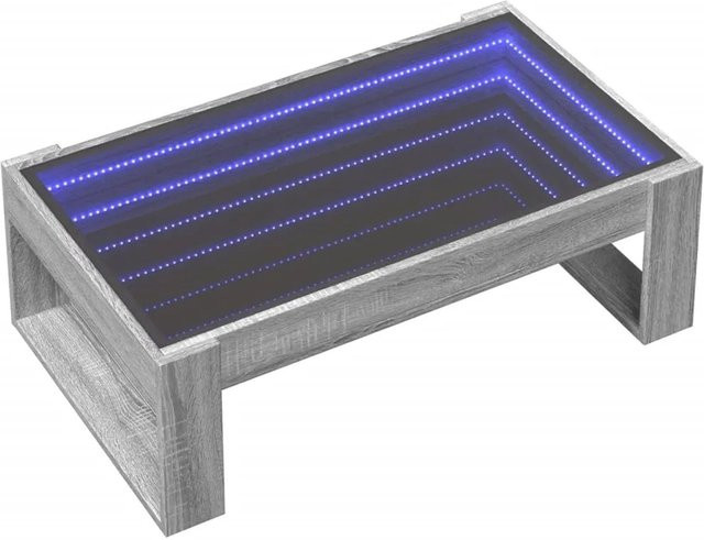 vidaXL Couchtisch mit Infinity-LED in Grau Sonoma, B/T/H: 90 x 53 x 30 cm - Bild 1