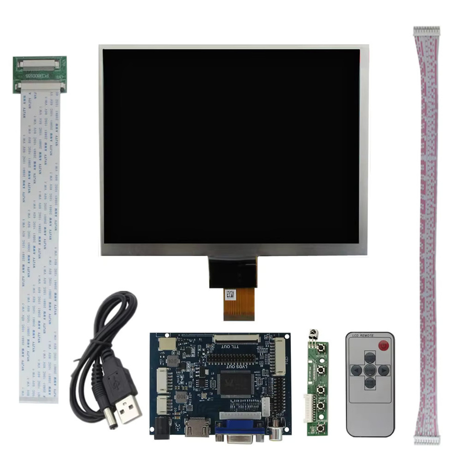 Heyman 8 Zoll IPS Tablet LCD-Anzeigepanel HJ080IA-01E mit VGA und HDMI Treiber-Board-Kit für Raspberry Pi - Bild 2