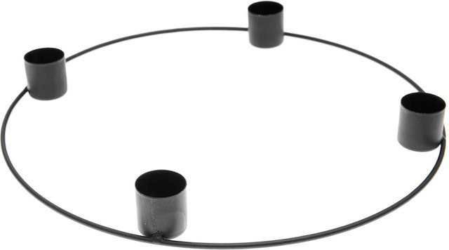 Rico Design Metallring Adventskranz in Schwarz Matt mit Durchmesser: 25 cm - Bild 1