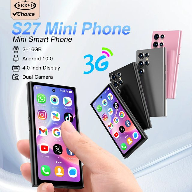 SERVO MINI Android Smartphone in Pink mit 4 Zoll HD Display, 2 GB RAM, 16 GB Speicher, 3G WCDMA, Dual SIM und GPS - Bild 1