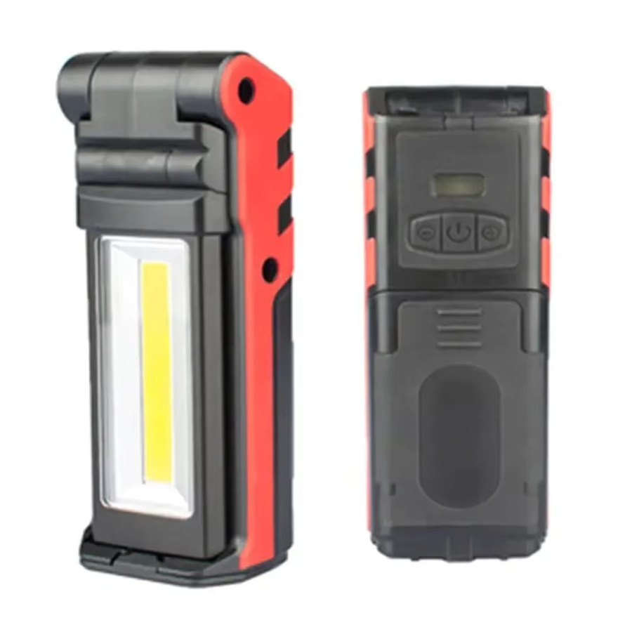 POCKETMAN Tragbare COB LED Arbeitsleuchte in Schwarz mit Magnet und Haken, USB aufladbare Taschenlampe für Auto Reparatur und Notfall - Bild 5