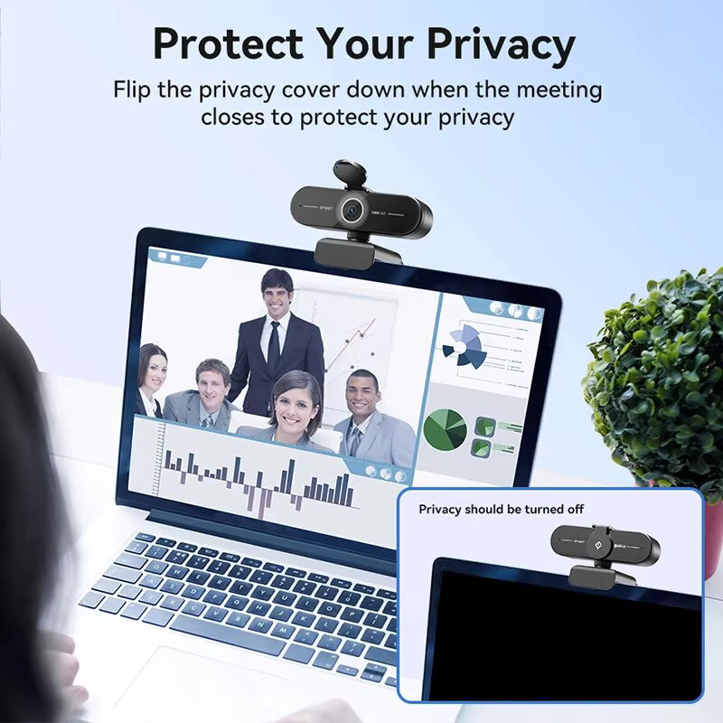 EMEET C60E 4K Webcam mit Autofokus und 60fps für Streaming, Videoanrufe und Online-Meetings in Schwarz - Bild 4