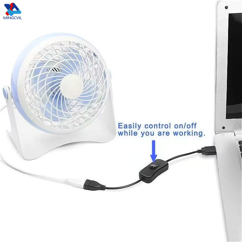 MINGCVIL USB-Verlängerungskabel mit Ein-/Ausschalter in Schwarz für USB-Lampen, Lüfter und LED-Gadgets - Bild 2