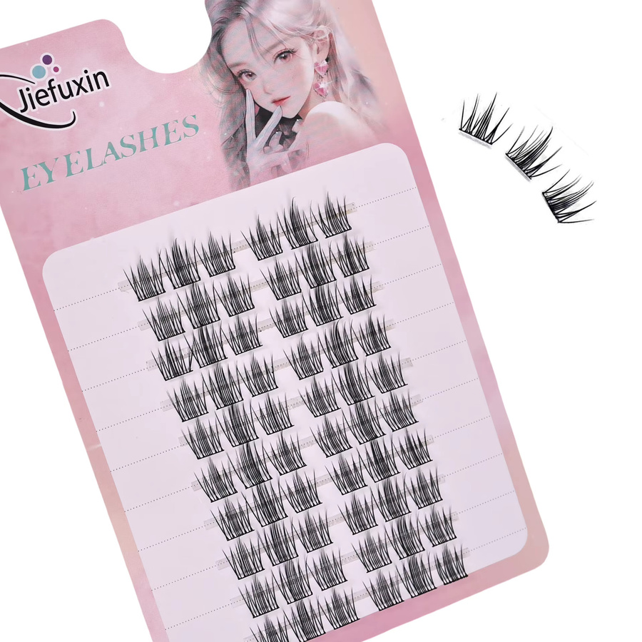 JIEFUXIN Cluster-Wimpernverlängerungen, Manga-Stil, DIY - Bild 2