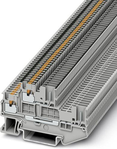 Phoenix Contact 3212468 Doppelstockklemme 3,5mm Schnellanschluss Grau 50 Stück - Bild 1