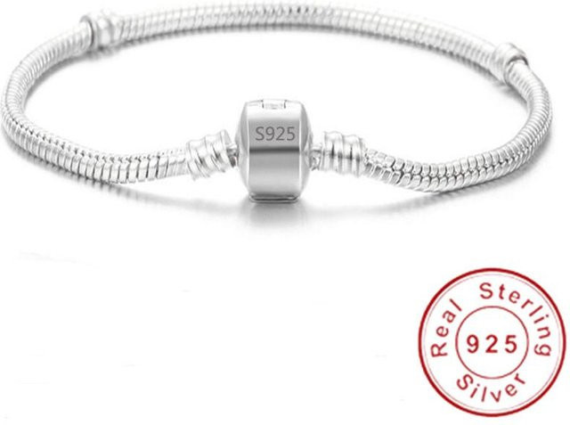 POMOiii Charm Kette Armband, 925 Silber, Damen, 20 cm - Bild 1