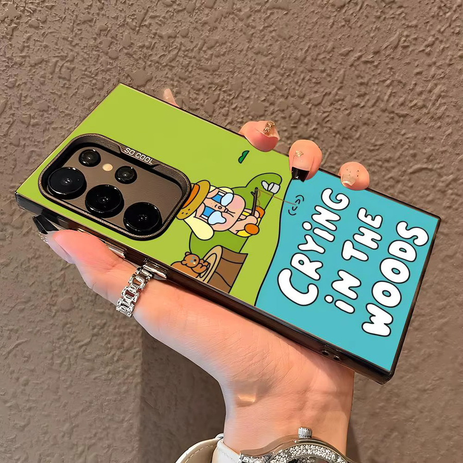 C-Crybaby Silikon Handyhülle für Samsung Galaxy S25 Edge S24 S23 S22 S21 S20 Ultra in Bunt und Silber - Bild 3