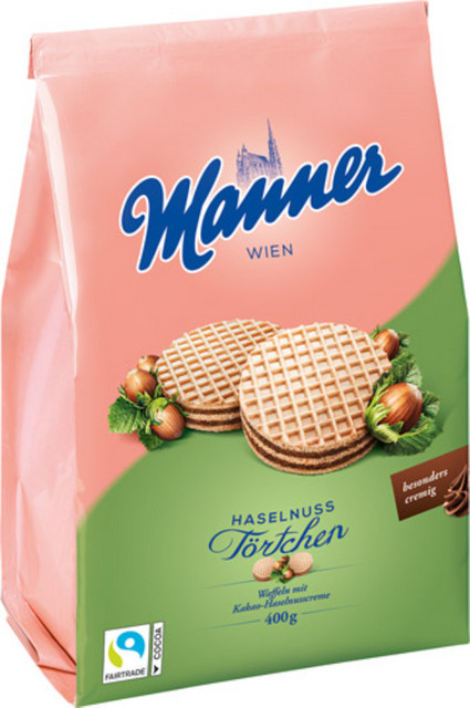 Manner Törtchen Kakao-Haselnusscreme 400 g - Bild 1