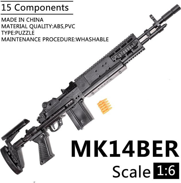 Wucifang Bags US M2 Maschinengewehr Bausteine Spielzeug, violett, 1:6 - Bild 1