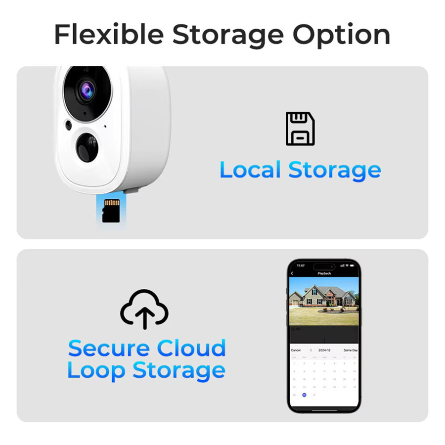 PGST Tuya Smart WLAN IP-Überwachungskamera in Weiß mit Nachtsicht, 2-Wege-Audio und Bewegungserkennung, kompatibel mit Smart Life und Alexa - Bild 3