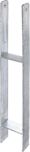 GAH Alberts H-Pfostenträger aus Stahl, feuerverzinkt, B/T/H: 11,6 x 6,0 x 80,0 cm - Bild 1