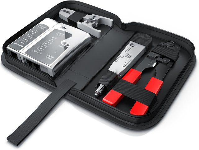 CSL Netzwerk Kabeltester für RJ45 und RJ11 Kabel in Multicolour inklusive Zubehör - Bild 1