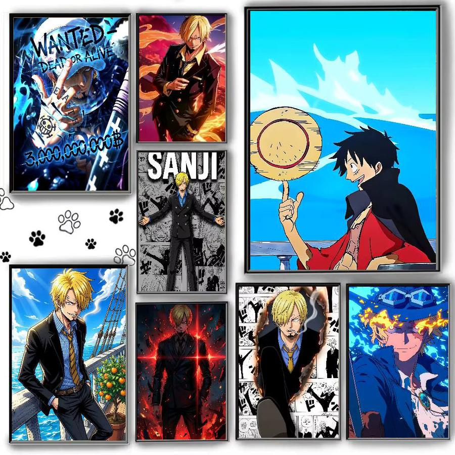One Piece Anime Poster Monkey D. Luffy HD-Leinwand Wandkunst von Bandai in Mehrfarbig - Bild 4
