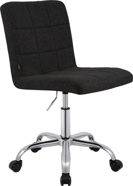 CLP Arbeitshocker Darfield in Schwarz, höhenverstellbarer ergonomischer Arbeitsstuhl mit Lehne, 360 Grad drehbar und Rollen, belastbar bis 150 kg - Bild 1