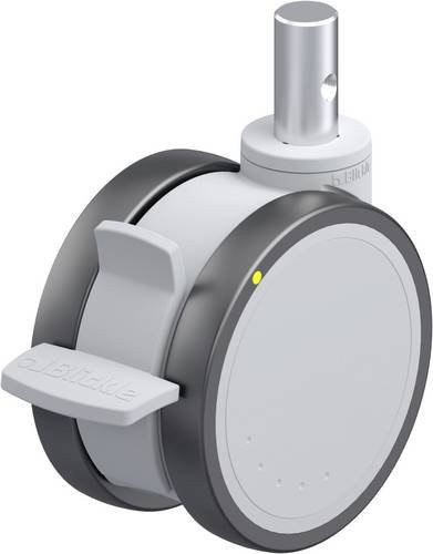 Blickle Kunststoff-Doppelrolle LKDG-PATH 125K-FI-ELS-ZA55 in Silber/Grau mit Rad-Durchmesser 125 mm und einer Tragfähigkeit von max. 125 kg - Bild 1