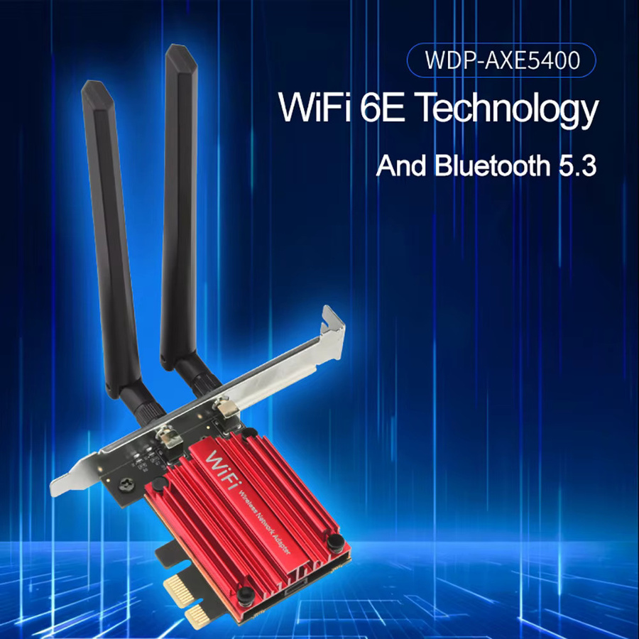 TelDaykemei WiFi 6E Triple Band PCIe Netzwerkkarte mit Bluetooth 5.3 und RTL8852CE Chip für Desktop-PC, 5374 Mbit/s, kompatibel mit Windows 10/11 - Bild 2