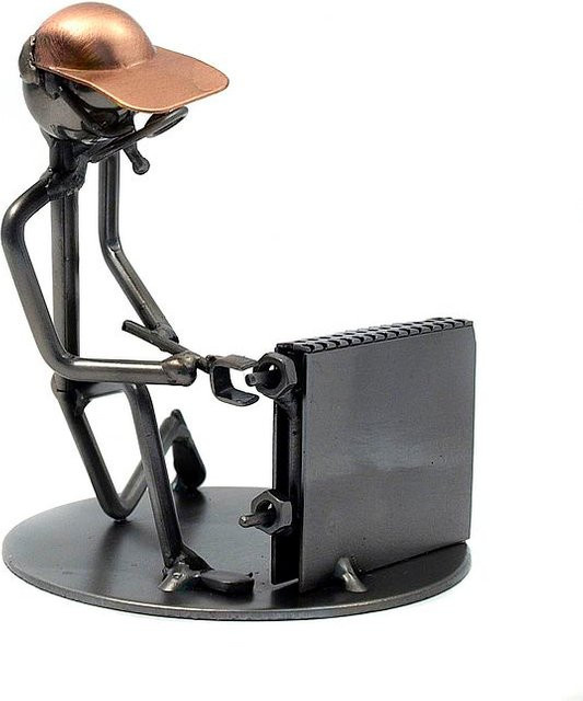 Hinz & Kunst Metallmann Heizungsmonteur Klempner Wired Line Tischdeko aus Metall im Industrial Design - Bild 1