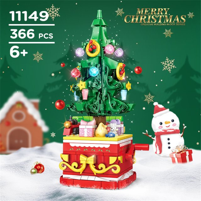 HYMILENARIO Weihnachtsbaum Winter Dorf Bausteine Spielzeug für Kinder ab 6 Jahren, Mehrfarbig - Bild 1