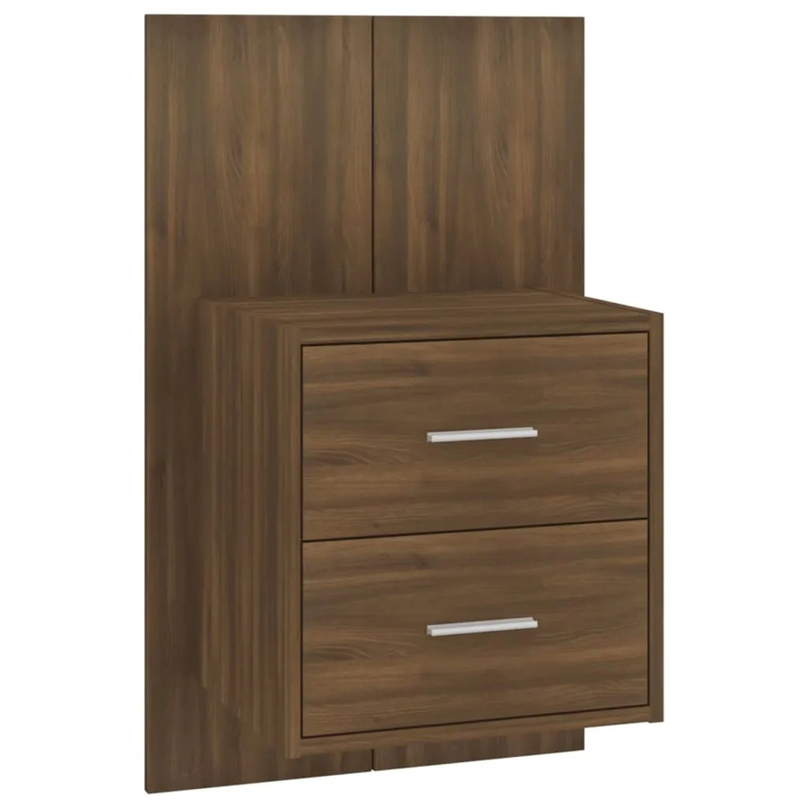 vidaXL Wand-Nachttisch Modell 2 aus Holzwerkstoff in Braun, B/T/H: 32,5 x 1,0 x 80,0 cm - Bild 2