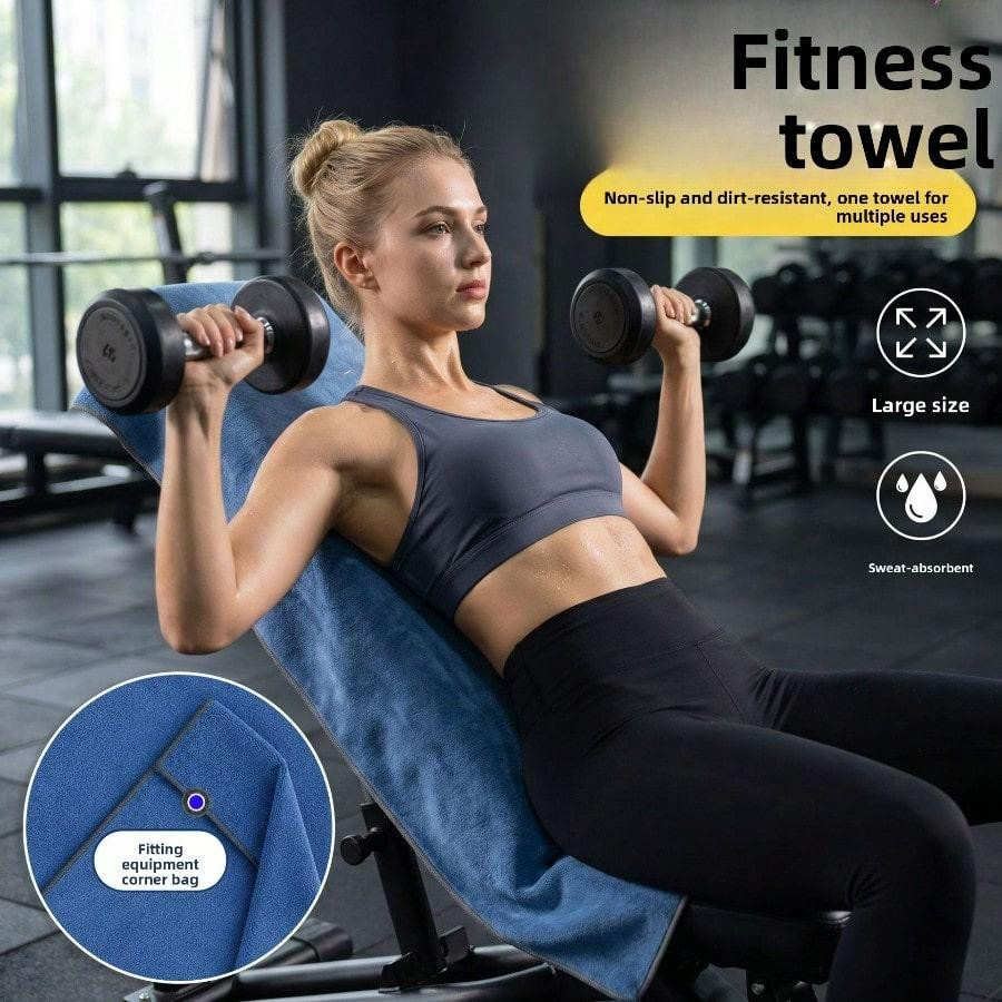 XYNN Multifunktionales Fitness-Sporttuch in Blau, schweißabsorbierendes Handtuch für Yoga und Laufen - Bild 5