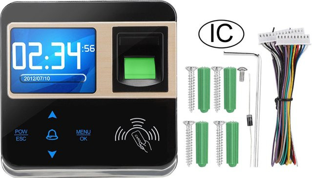 KONNWEI Biometrisches Fingerabdruck Zeiterfassungssystem mit IC-Karte und Zutrittskontrolle in Blau - Bild 1