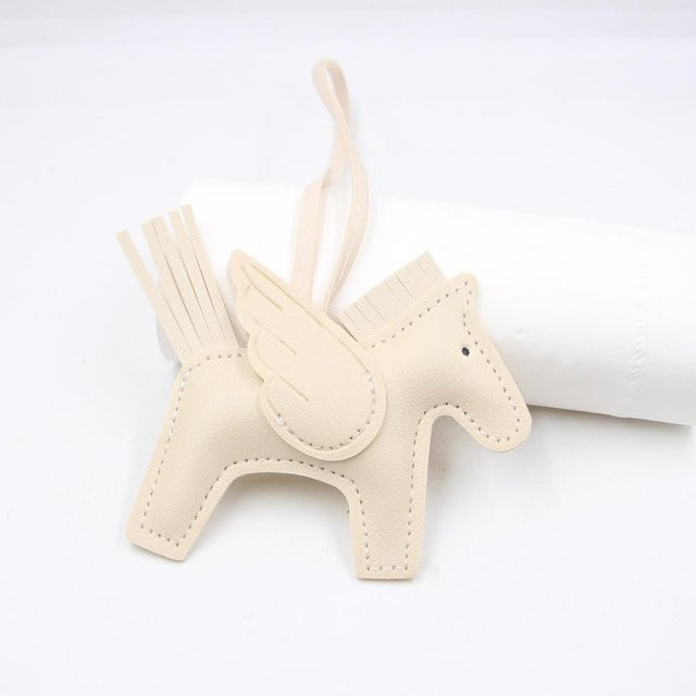 Anhänger Winged Horse, Leder, Beige, Unisex - Bild 1