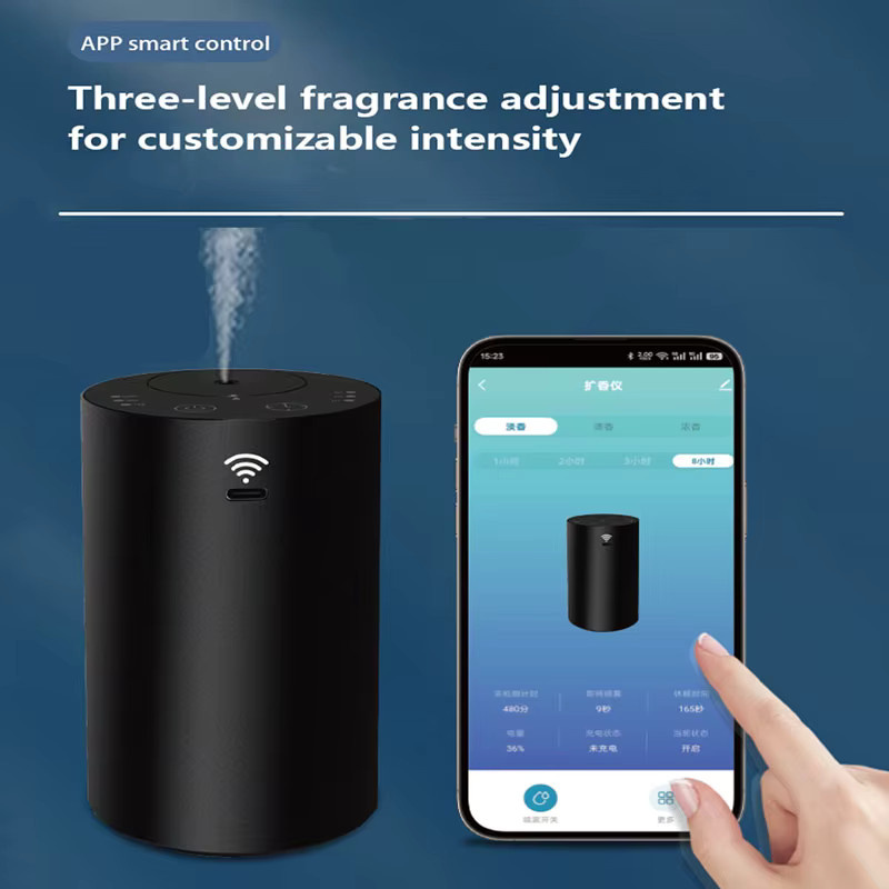 PDQ Tragbarer Auto-Aroma-Diffusor mit App-Steuerung in Schwarz und Silber - Bild 5
