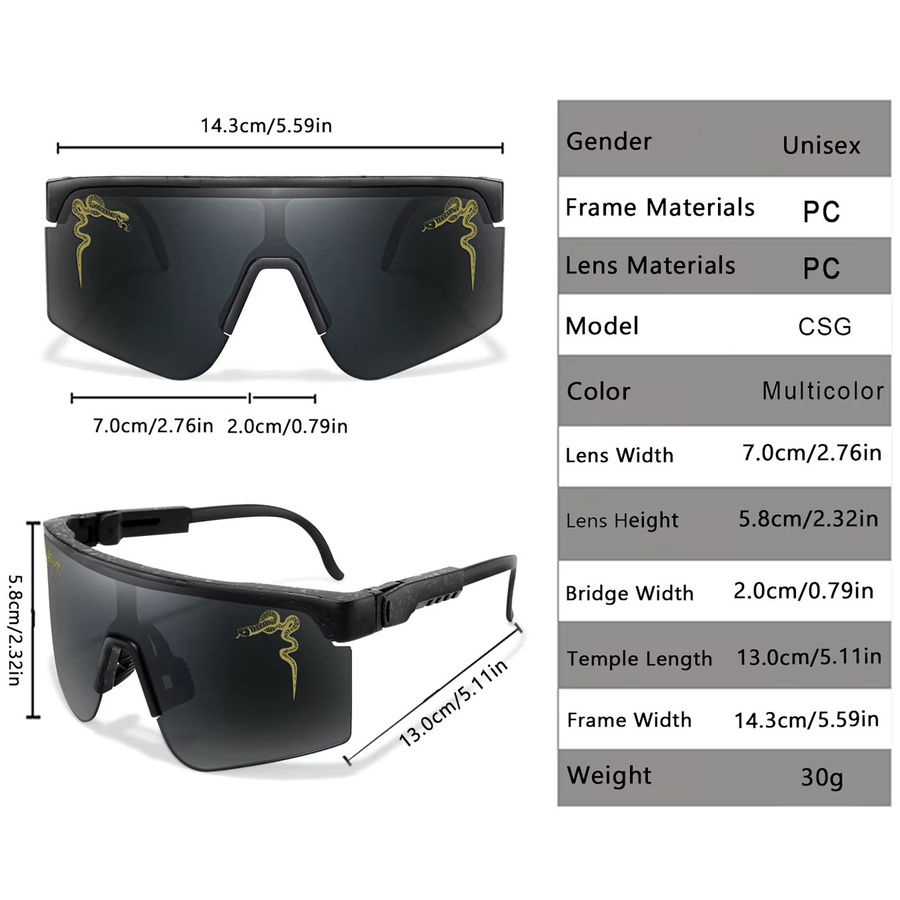 LOISRUBY Sonnenbrille Herren, Vollrand, Wrap, Kunststoff - Bild 1