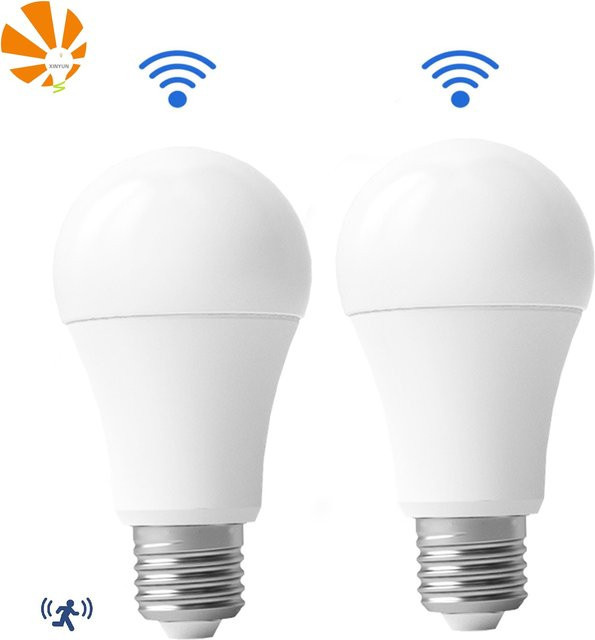 Smart LED E27 Radar Bewegungsmelder Lampe mit Infrarotsensor in Weiß für kühles Weiß - Bild 1