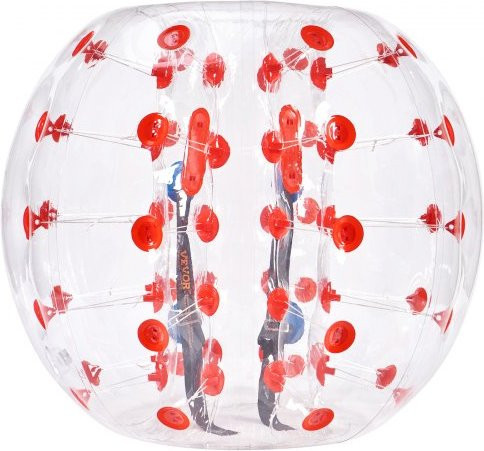 VEVOR Bumper Ball, Aufblasbarer Stoßball, Transparent mit roten Punkten - Bild 1