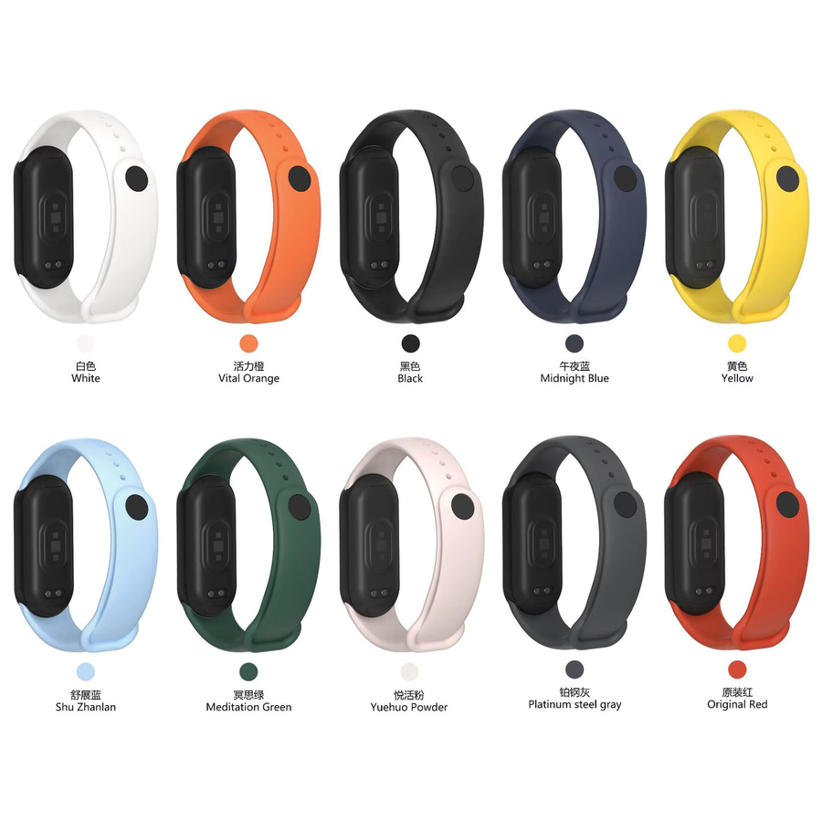Xiaomi Uhrenarmband Silikon, Red, Unisex, Mi Band 9 8 10 - Bild 4