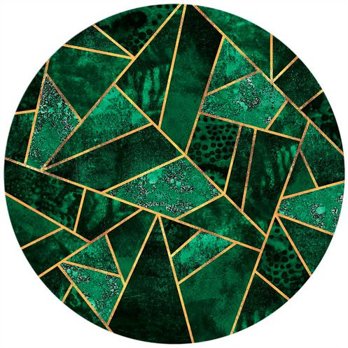 K&L Wall Art Vliestapete Fredriksson Gold Grün Smaragd, geometrisches Design, mehrfarbig, matt, B: 153 cm, H: 140 cm - Bild 1
