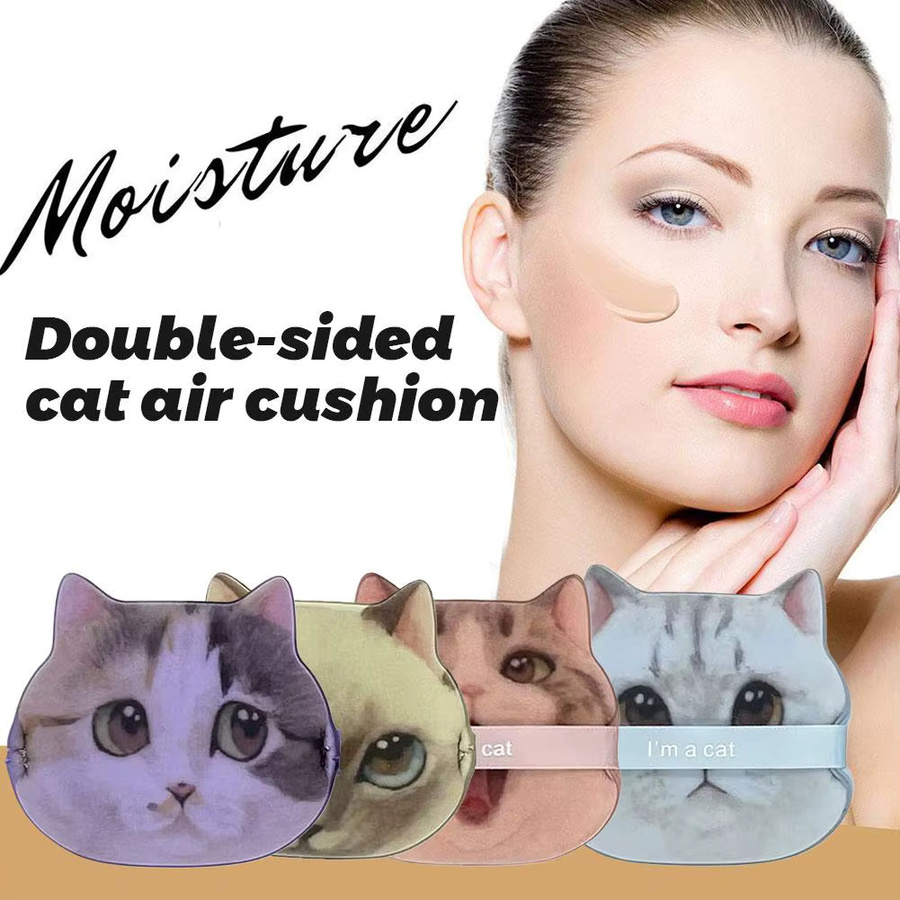BIOAOUA Air Kissen Puderquaste, Katze Design, für Gesicht, Unisex - Bild 3