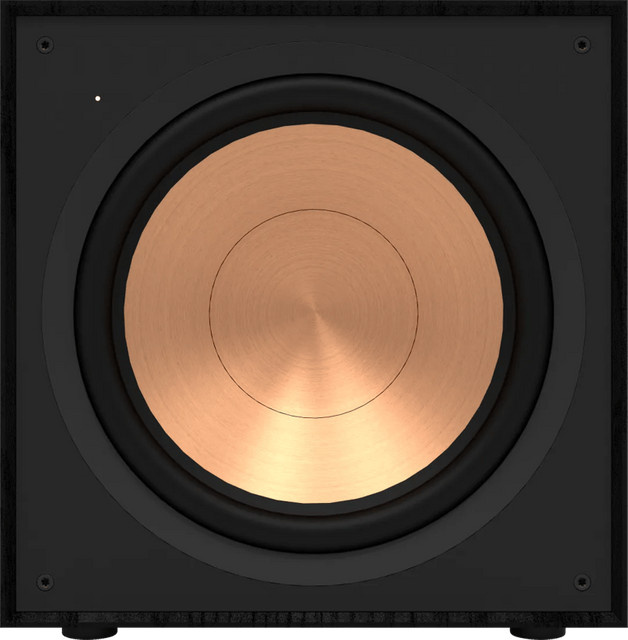 Klipsch R-121SW Aktiver Subwoofer in Schwarz und Kupfer - Bild 1
