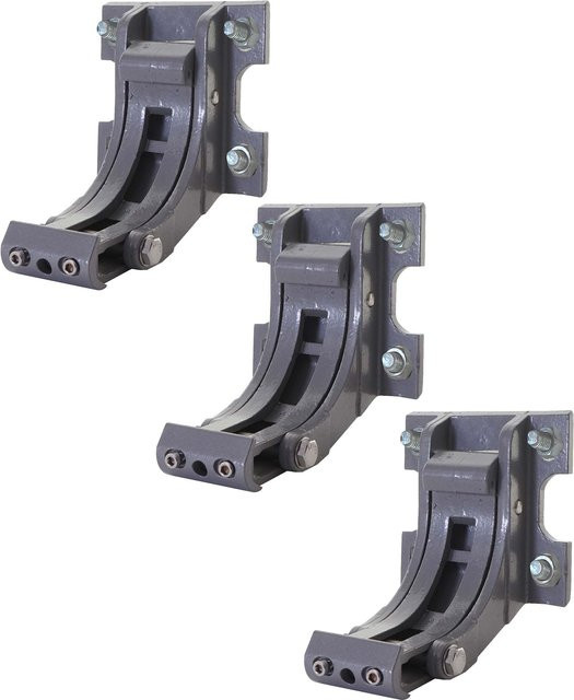 3er-Set Wandhalterung für Markise H124 Wandkonsole Wandmontage Adapter in Grau - Bild 1
