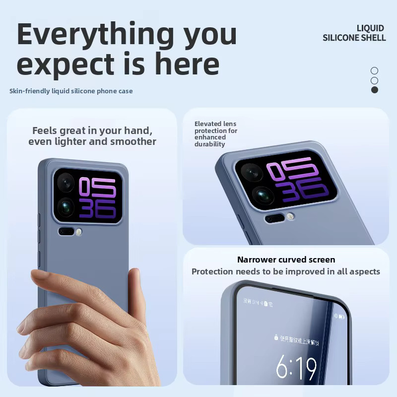 Matte Silikon-Handyhülle für Xiaomi 17 Pro Max in Schwarz, kratzfeste und hautfreundliche Schutzhülle - Bild 3