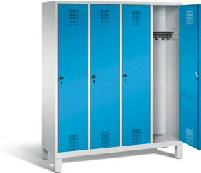 C+P Garderobenschrank Evolo mit Front in Lichtblau und Korpus in Lichtgrau, H x B x T: 185 x 159 x 50 cm - Bild 1