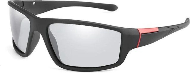 Yiran Sportsonnenbrille Herren, Vollrand, Kunststoff, Schwarz, polarisiert - Bild 1