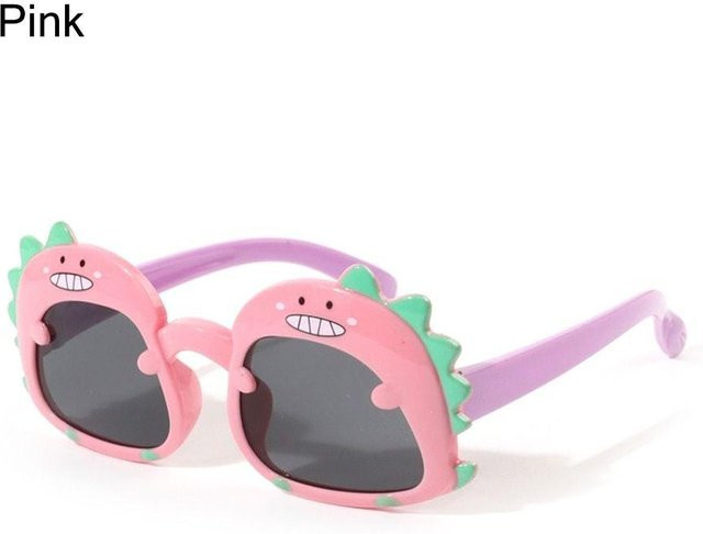 Dote Dinosaurier-Sonnenbrille, pink, Kunststoff, Vollrand, Rund - Bild 1