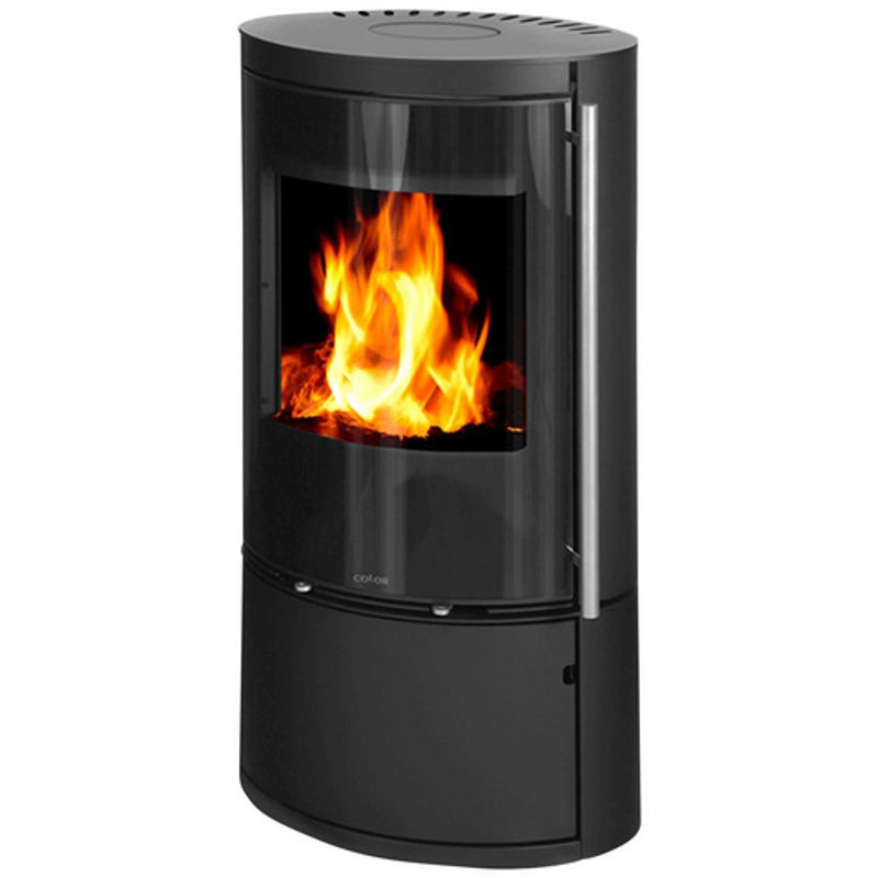 COLOR EMAJL Kaminofen Kolding in Schwarz aus Stahl mit 7 kW Leistung, B/T/H: 111,5 x 59,8 x 50,4 cm - Bild 3