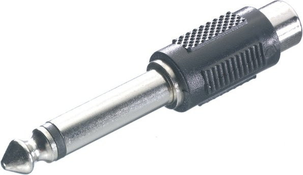 Vivanco Adapter von 3,5 mm Klinke auf 6,3 mm Klinke und Cinch in Silber (46049) - Bild 1