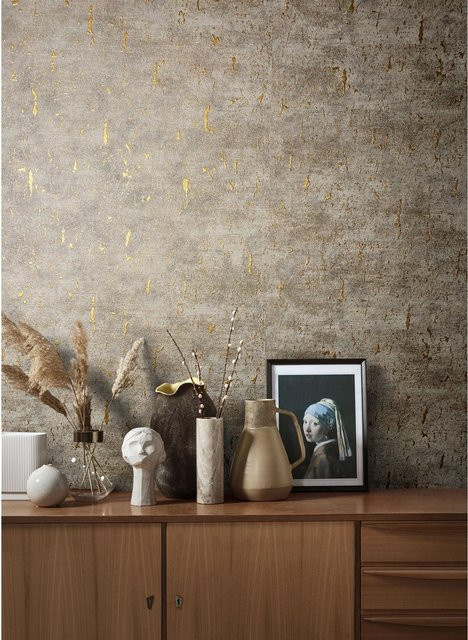 Marburg Vliestapete Natural Opulence Struktur in Braun und Grau mit FSC-Zertifizierung - Bild 1