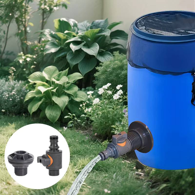 2 Stück Tap Connector Anschluss mit 1/2 Zoll DN15 Außengewinde für Bewässerung und Regentonzapfen - Bild 3
