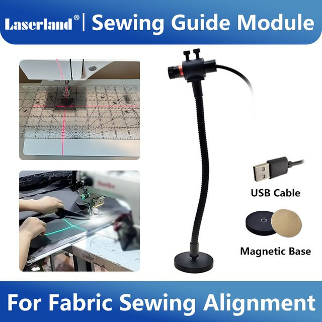 Laserland Quilt-Nähguide Laser-Ausrichtungsmodul mit rotem und grünem Kreuzlinienlaser für Siebdruck und Heißpressmaschinen - Bild 1