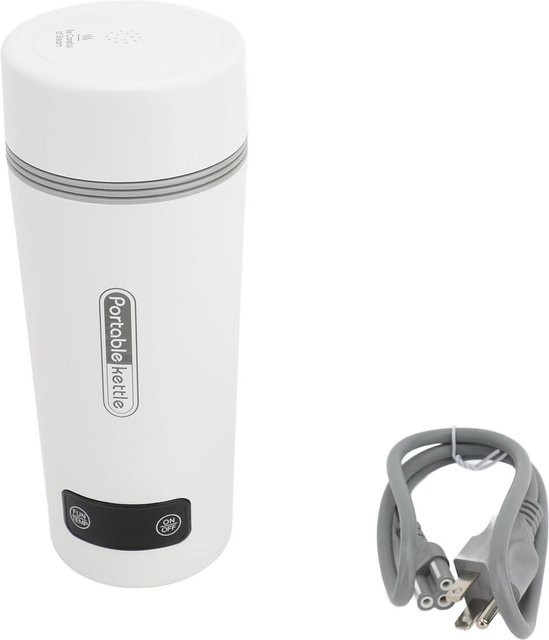 Tragbarer Reise-Wasserkocher von CosyHome aus Edelstahl 304 mit Temperaturregelung und Warmhaltefunktion, 350 ml, Weiß - Bild 1