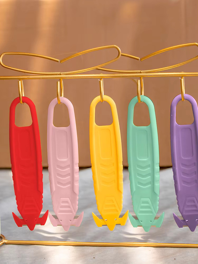 T TOVIA Sicherheits-Kartonmesser in Lila als Allzweck-Öffnermesser für Kartons, Pakete und Klebeband für Haus und Büro - Bild 5