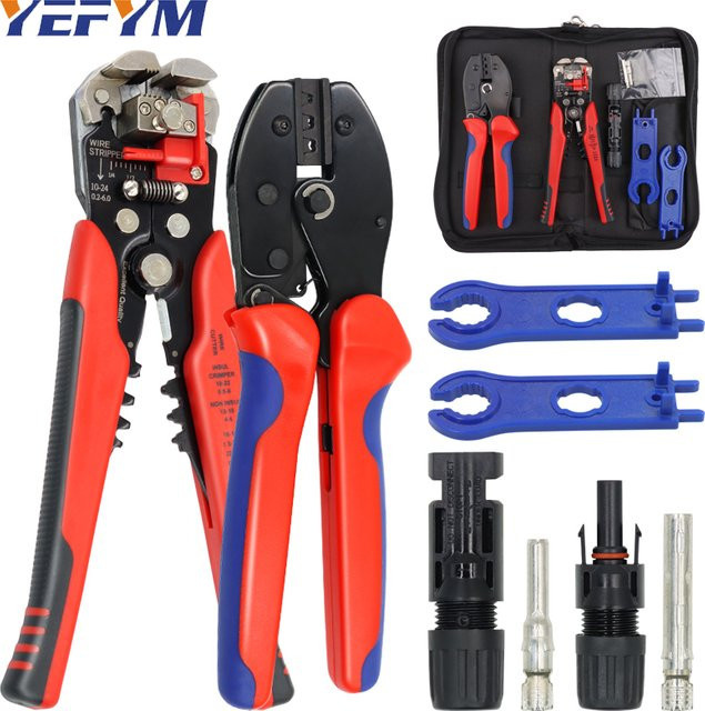 YEFYM Solar-PV-Kabel-Crimpwerkzeug Kit LY-2546B mit Abisolierer YE-1R, Solarschlüssel und Solar-Steckverbinder-Sets für 2,5/4/6mm² - Bild 1