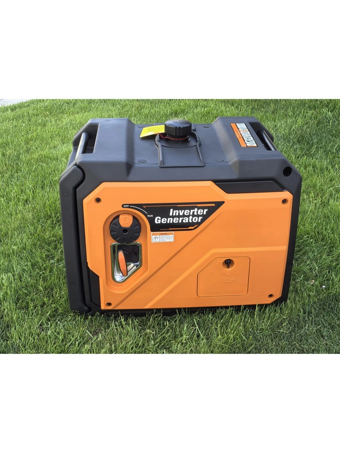 YHS Tragbarer Benzin-Generator 4,5kW 5kVA mit Fernstart in Orange - Bild 2