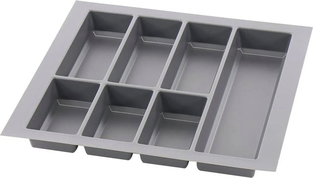 Agoform Besteckeinsatz Classico aus Kunststoff in Schiefergrau, B/T/H: 49,0 x 49,0 x 5,05 cm - Bild 1