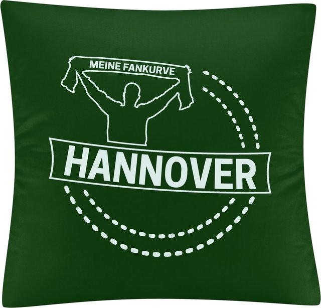 Kissenbezug multifanshop Hannover Meine Fankurve in Weiß - Bild 1